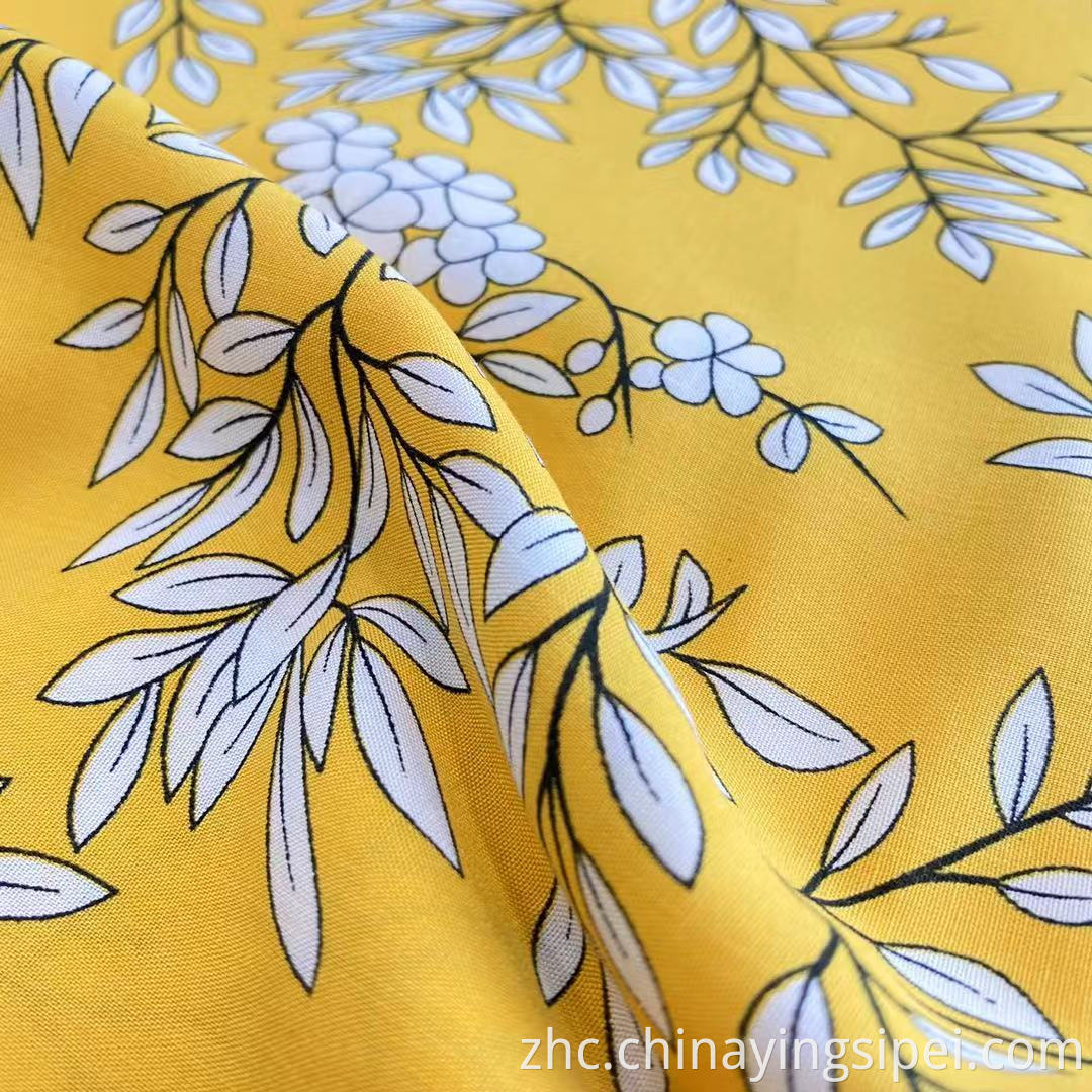 Spun Woven rayon Challis面料花卉粘液材料热带印刷100％粘性人造丝织物用于着装衬衫